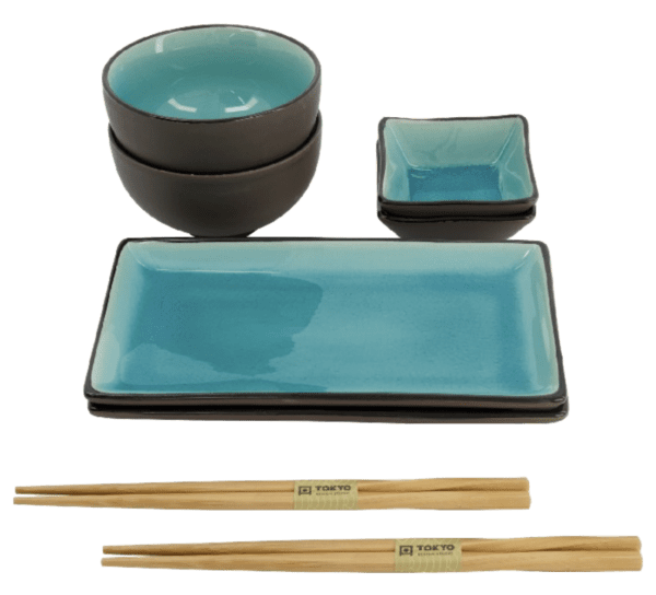 TOKYO DESIGN - COFFRET BOLS ET ASSIETTES TURQUOISE – Image 3